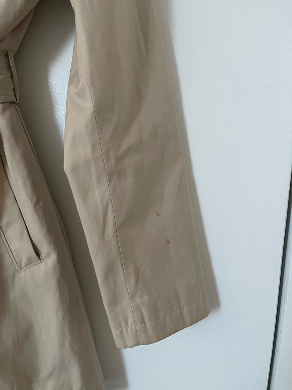 Sam Edelman Beige Trench Coat with Waist Tie - Picture 4 of 4